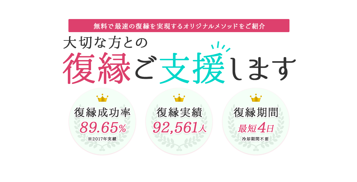 大切な方との復縁ご支援します